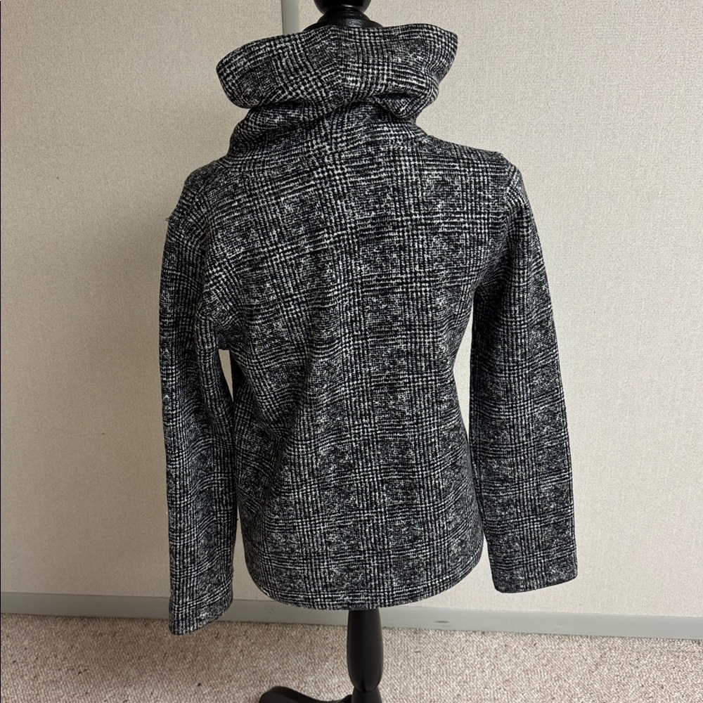 J. Crew Black and White Knit Cowl neck Sweater Women’s M - Picture 2 of 6